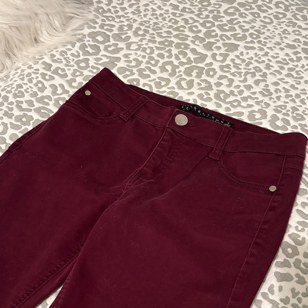 Tinseltown Junior Burgundy Jeans